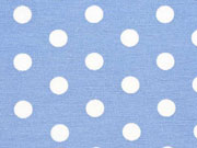 Dekostoff Punkte, jeanblau/wei�