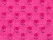 Minky Fleece Punkte,  hot pink