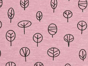 Dekostoff kleine B�ume, altrosa