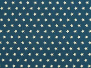 Baumwollstoff Mini Sterne 0,4 cm, gold auf tannengr�n