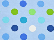 Jersey gro�e Punkte,  hellblau