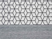 Jacquard Jersey graphisches Muster grau