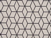 Jacquard Jersey graphisches Muster, beige