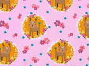 Jersey Rehe Blumen, rosa