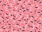 Jersey bunte Streusel, koralle