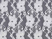 leicht elastische Spitze Blumen, weiss