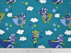 Baumwolle Superhero, petrol