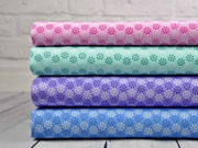 Baumwollstoff Blumenr�dchen, jeansblau blau