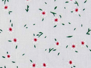 Baumwollstoff Batist Bl�mchen, weiss