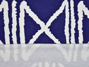 French Terry Sweat Viskose grafisches Muster, dunkelblau