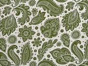 Viskosejersey Paisley, beige melange khaki