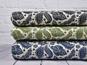 Viskosejersey Paisley, beige melange khaki