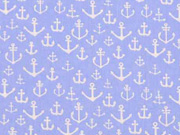 Baumwollstoff kleine Anker, hellblau