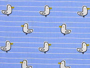 Baumwollstoff Seem�wen, hellblau