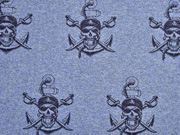 French Terry Sweat Piraten S�bel, jeansblau