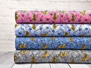 Jersey Tiger florales Muster, rosa