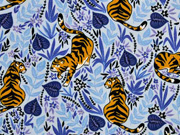 Jersey Tiger florales Muster, hellblau