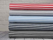 Jersey Streifen 1 cm garngef�rbt, grau weiss