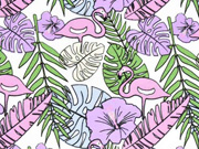 Jersey Flamingos UV-Licht Farbeffekte, wei�