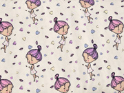 Jersey M�dchen  UV-Licht Farbeffekte, wei�