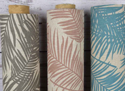 Leinenlook Farn Bl�tter, altrosa