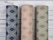 Leinenlook graphisches Muster, altrosa