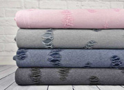 Jersey destroyed Look ovales Loch, grau