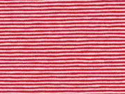 Jersey Streifen 1 mm Garn gef�rbt, rot