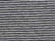 Jersey Streifen 1 mm Garn gef�rbt, schwarz