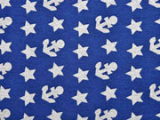 Alpenfleece Sweat Sterne Anker, mittelblau