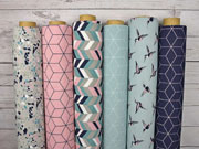 Dekostoff Farbkleckse, grau