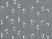 Musselin Double Gauze Fu�abdr�cke, grau