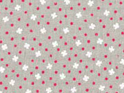 Musselin Double Gauze Punkte Kreuze, taupe