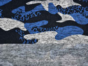 Strickstoff Camouflage angeraut, blau