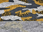 Strickstoff Camouflage angeraut, ocker