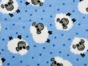 Wellnessfleece Schafe Punkte, hellblau