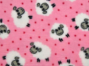 Wellnessfleece Schafe Punkte, rosa