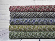 Viskose Blumenr�der, dunkles jeansblau