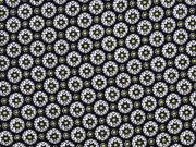 Viskose Blumenr�der, schwarz