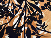 Viskose Jersey Blumen, ocker