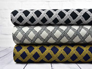 Viskose Jersey Rauten Gitternetz, schwarz