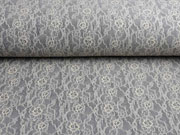 Punto di Roma elastische Spitze Blumen, beige schwarz