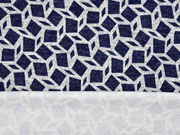 Strickjersey grafisches Muster Rauten, dunkelblau