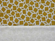 Strickjersey grafisches Muster Rauten, ocker