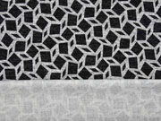 Strickjersey grafisches Muster Rauten, schwarz