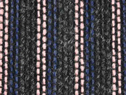 Boucle Streifen Mantelstoff anthrazit altrosa blau