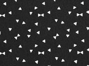 Baumwollstoff kleine Dreiecke, schwarz weiss