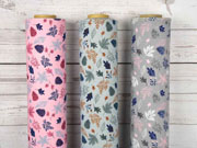 Dekostoff Bl�tter, grau