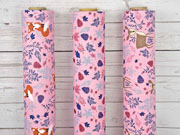 Dekostoff Bl�tter, rosa