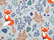 Dekostoff F�chse Bl�tter, dusty mint